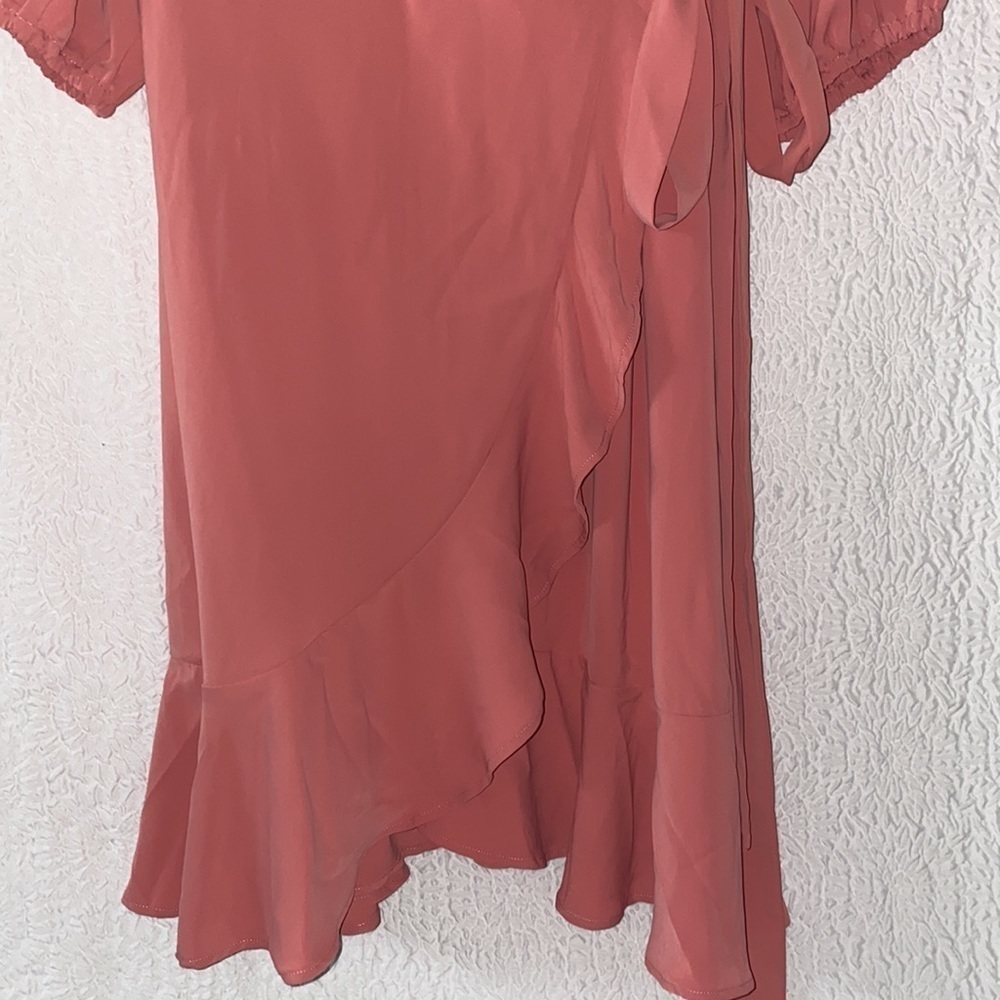 STANDARDS & PRACTICES Double Georgette Ruffles Wrap Midi Dress - Picture 6 of 14